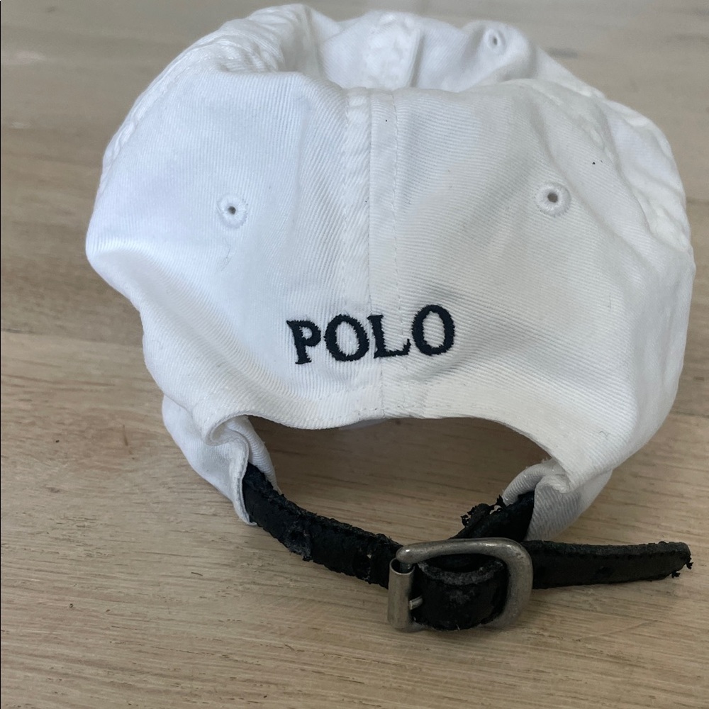 Polo Ralph Lauren Big Pony Chino White Baseball Cap UNISEX - Picture 5 of 6